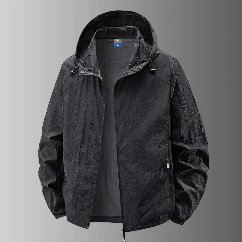Fast Ship Summer Jackets Men Hooded Windbreaker Coats Camping Sunscreen Clothing Men Ultrathin Fishing Wearing Man Sportswear