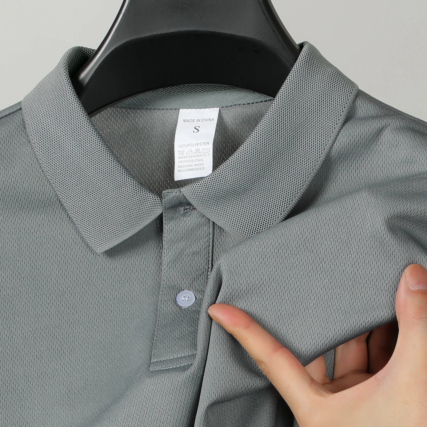 Summer Men's Short Sleeve T-Shirt Button Classic Fit Casual Polo Shirts Pullover Shirts Outdoor Solid Color Lightweight Tops