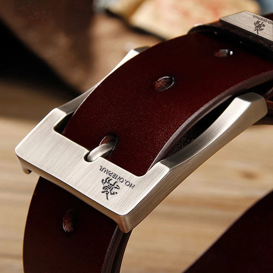 2025New Men's  Leather Belts Luxury Strap Male Belts For Fashion Classice Vintage Pin Buckle Men Belt High Quality