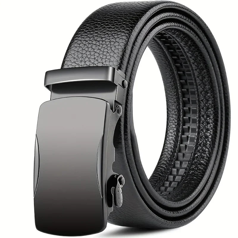 New Men's Belt Casual Fashion Automatic Buckle Business Leather Belts For Men Jeans High Quality Strap Ideal Gift Choice