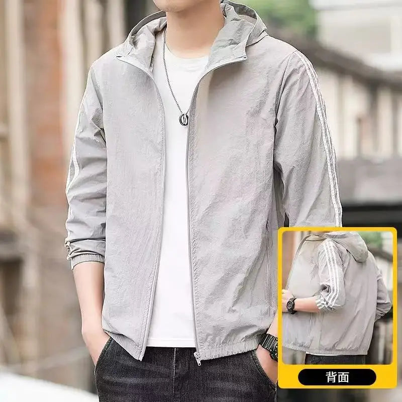 2025 New Summer Sunscreen Jacket Men's Women's Lightweight Quick-drying UV-proof Windbreaker Outdoor Camping Solid Color Tops