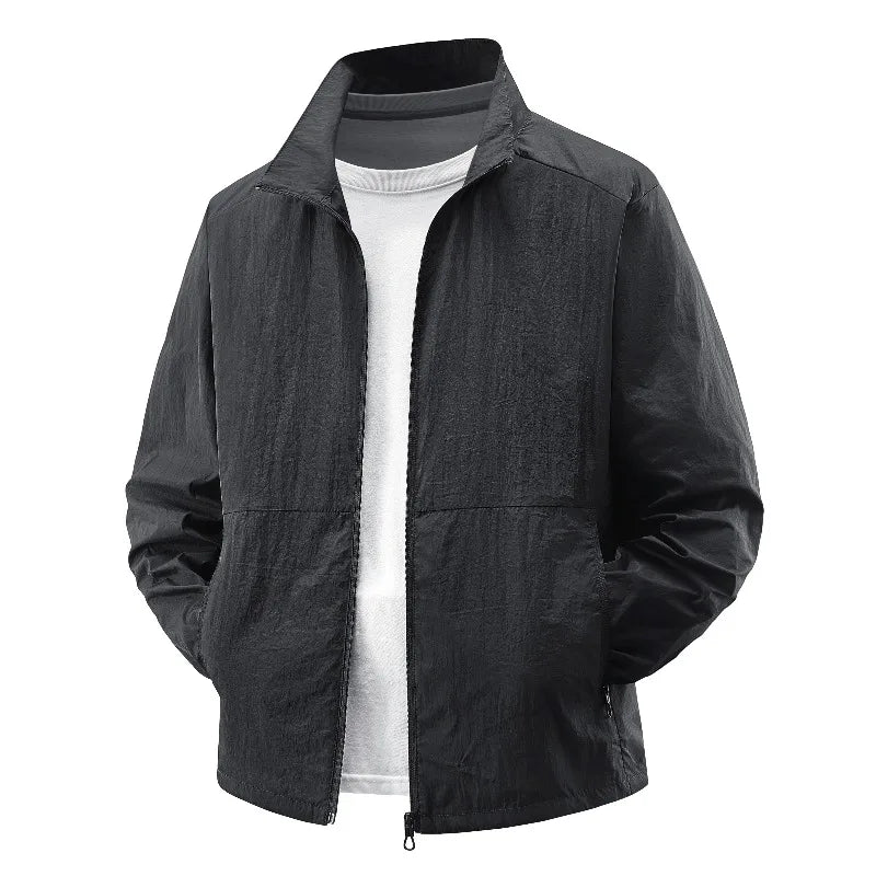 Summer Outdoor Fashion Trend Versatile Sunscreen Skin Clothes for Men Outdoor Running Fitness Sports Leisure UV Resistant Jacket