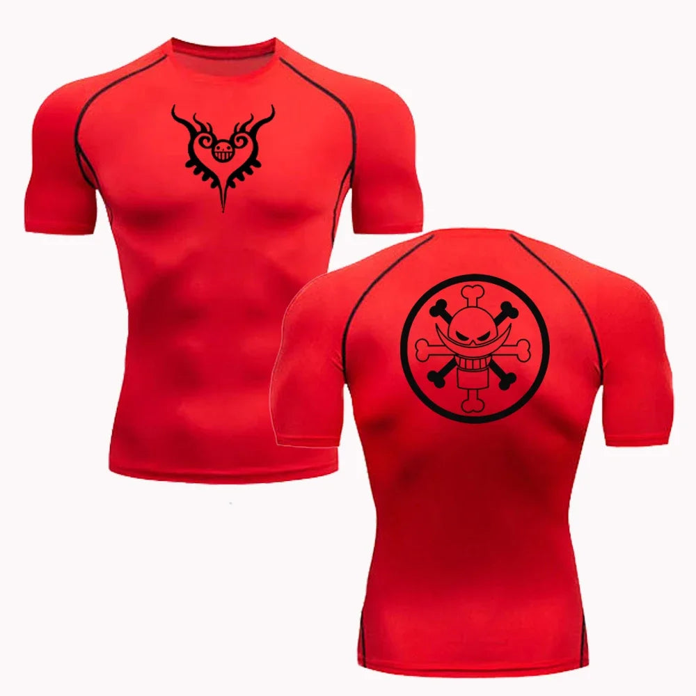 Summer Men Sun-protective Clothing T-shirt Fitness Quick-drying Running Fitness Sports Tight Rashgard High Elasticity Tight Fit