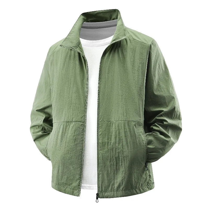 Summer Outdoor Fashion Trend Versatile Sunscreen Skin Clothes for Men Outdoor Running Fitness Sports Leisure UV Resistant Jacket