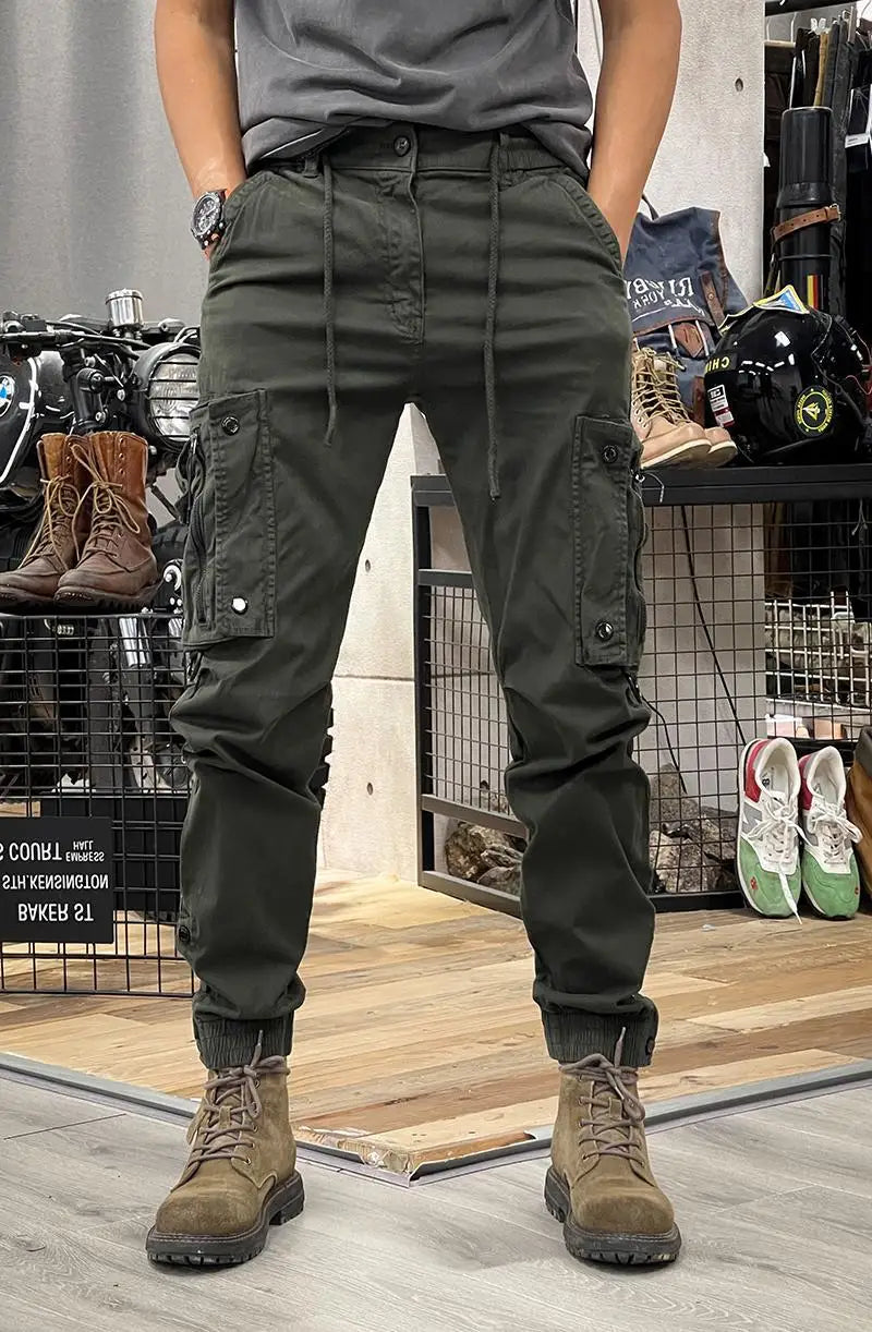 New Tactical Work Pants Men Outdoor Cargo Trousers Multi-pocket Zipper Joggers Autumn Spring Outdoor Workwear Hiking Trousers