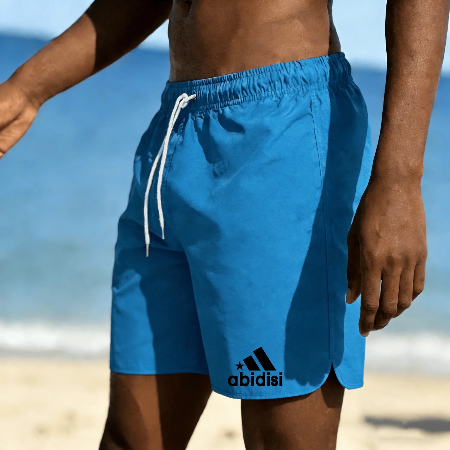 Men's summer beach swimming shorts are fashionable, breathable, fast drying, and comfortable shorts