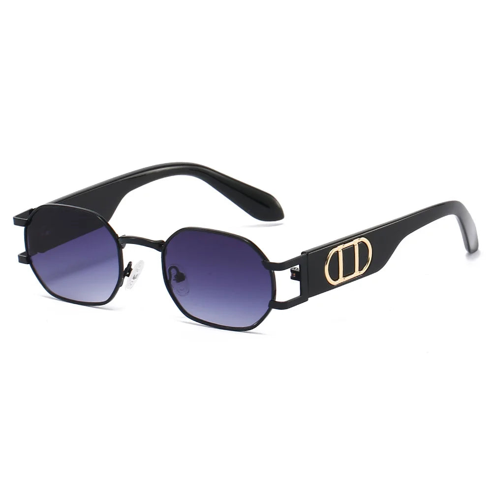 Hollow Out Small Hexgon Sunglasses Men Punk Fashion Tint Color Casual Uv400 Sun Shades Street Travel Blogger Eyewear