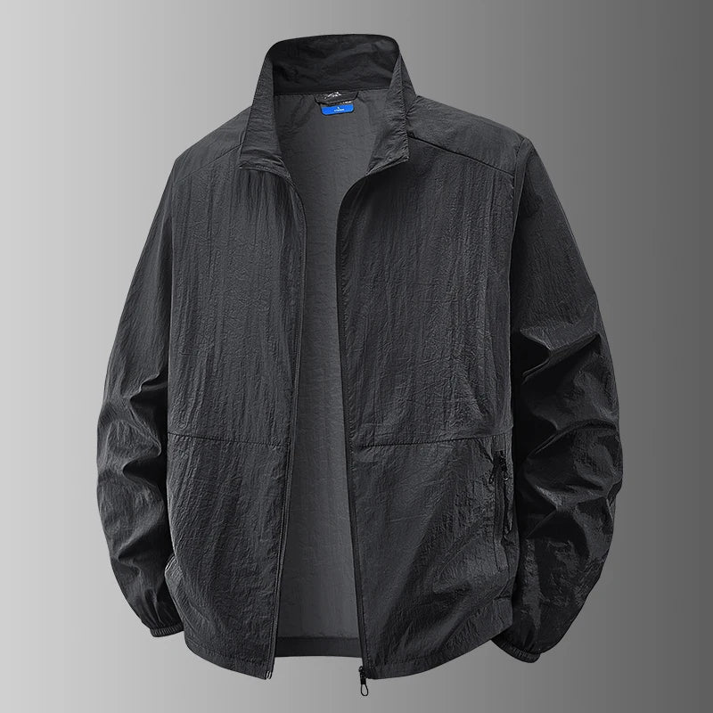 UPF50+ UV Protection Skin Coats Men Big Size 8XL 7XL 6XL Summer Windbreaker Lightweight Windshield Reflective UV Blocking Jacket