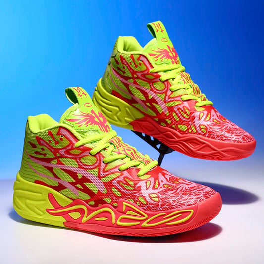 Basketball Shoes for Men Soft Lightweight Training Field Anti Slip Shock-Absorbing Breathable Cofmortable High-top Sneaker Man