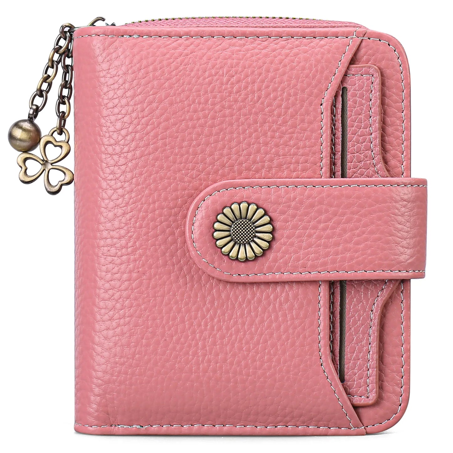 2025 Luxury Women Wallet Lady Split Leather Vintage Bifold Purse Female RFID Card Holder RetroCoins Bag Gift for Mom Box Packing