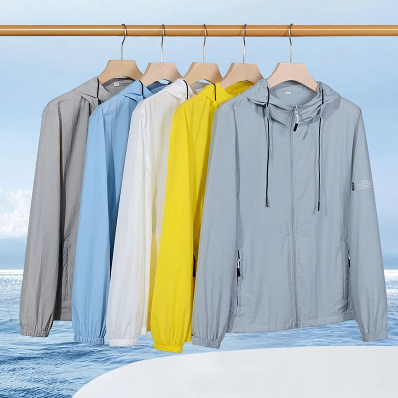 2025 Summer Hooded Jacket Men Women Sun Protection Clothing Fishing Hunting Clothes Quick Dry Skin Windbreaker