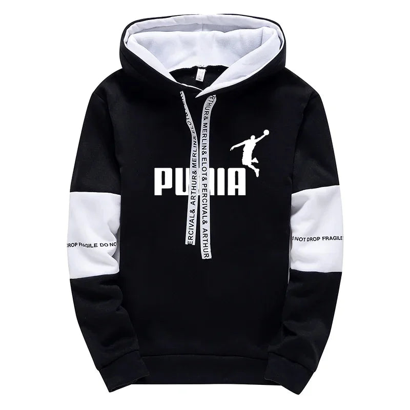 Men's Printed Tracksuit — Hoodie & Pants Gym Sports Jogging Set
