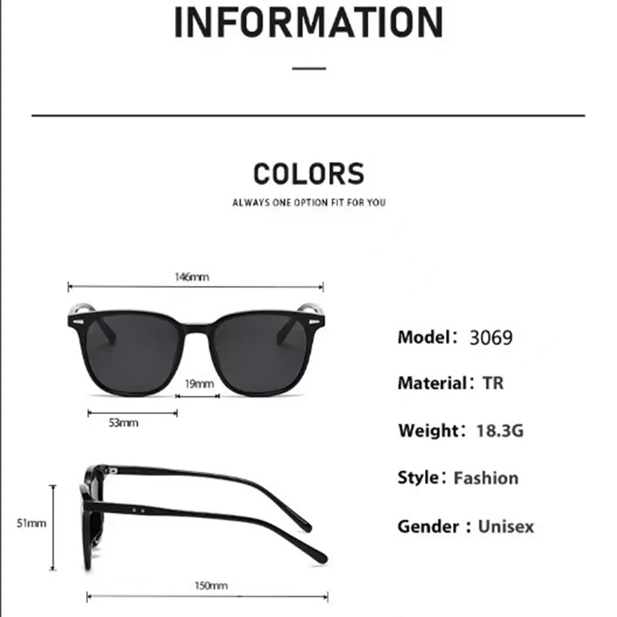 1PC Ultra-light Sunglasses Round Frame UV Sunglasses Retro Fashion Ladies Sunglasses Men's Sunglasses