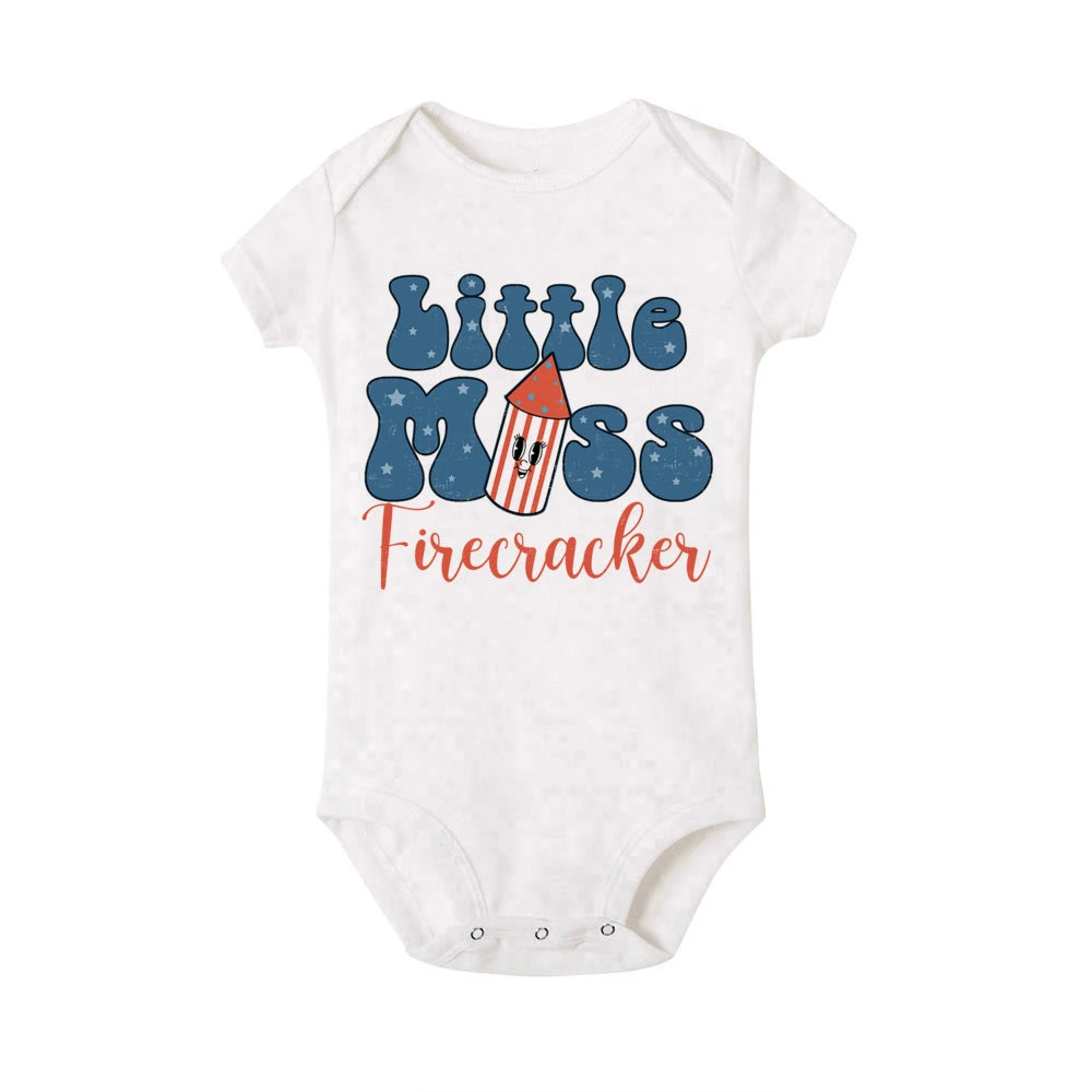 4th of July Printed Baby Romper Infant Independence Day Outfit Bodysuit Newborn Summer Jumpsuit Boys Girls Short Sleeve Clothes