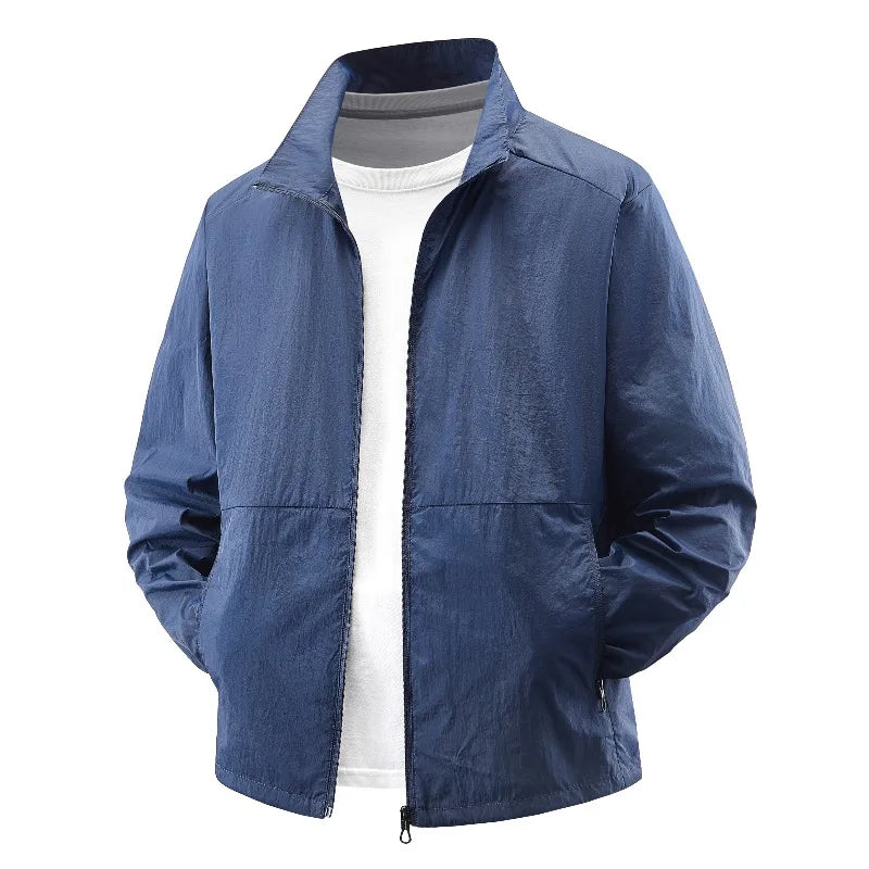 Summer Outdoor Fashion Trend Versatile Sunscreen Skin Clothes for Men Outdoor Running Fitness Sports Leisure UV Resistant Jacket