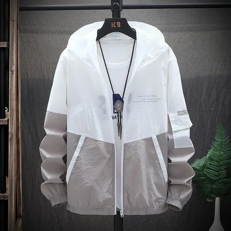Summer Jacket Men's Thin Loose Jacket Student's Korean-style Trendy Sun Protection Casual Top