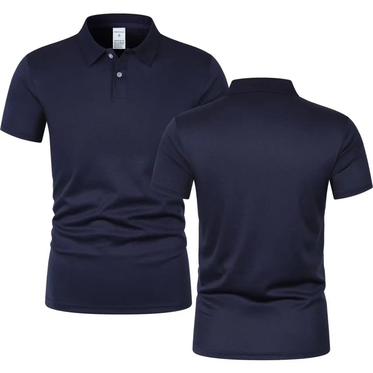Summer Men's Short Sleeve T-Shirt Button Classic Fit Casual Polo Shirts Pullover Shirts Outdoor Solid Color Lightweight Tops