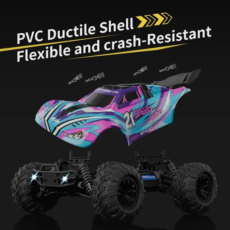 2025 New 1:16 4WD Remote Control Car 35 km/h High-Speed Off-Road RC Car All-Terrain 2.4G Electric RC Car with LED Lights