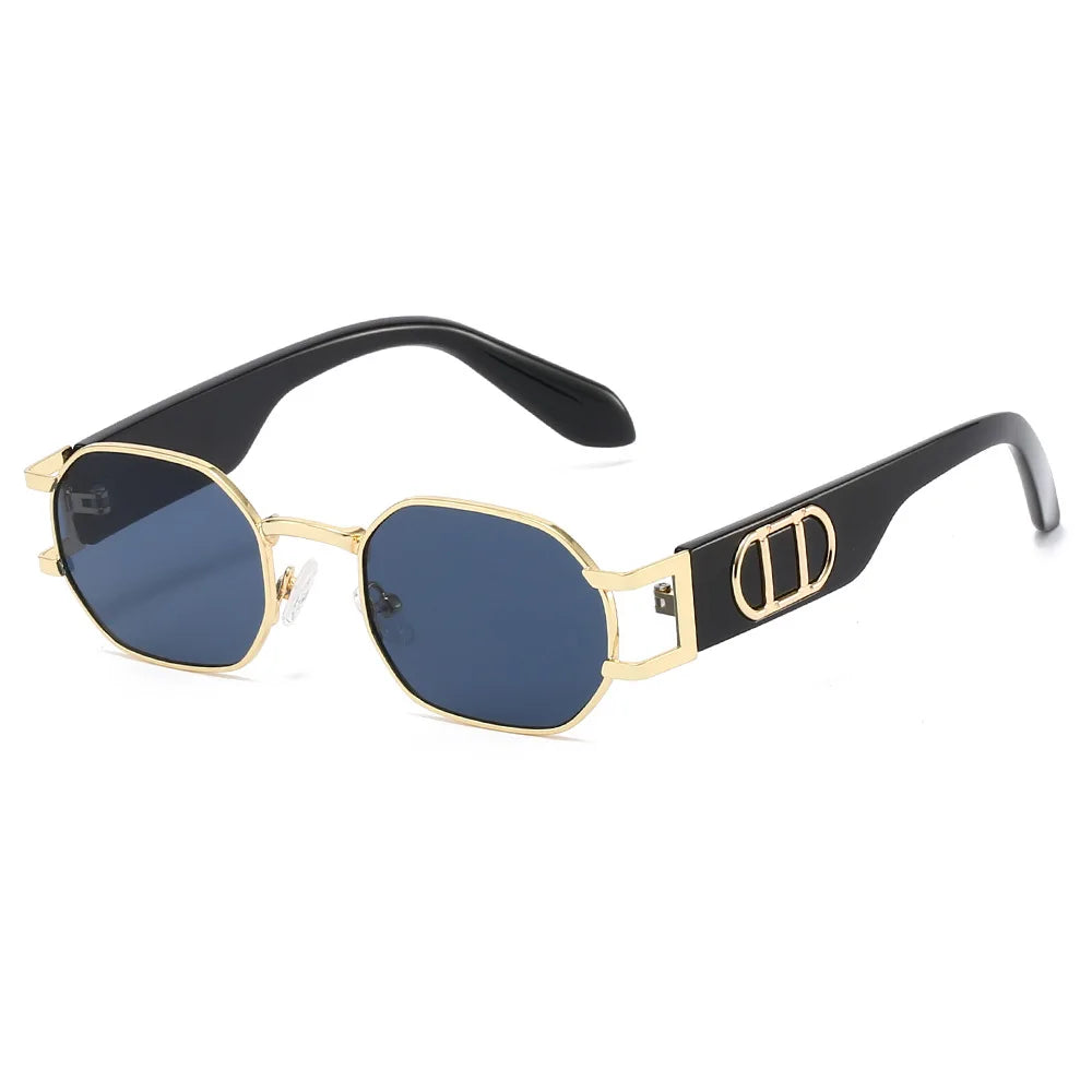 Hollow Out Small Hexgon Sunglasses Men Punk Fashion Tint Color Casual Uv400 Sun Shades Street Travel Blogger Eyewear
