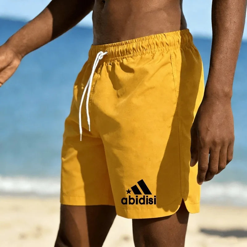 Men's summer beach swimming shorts are fashionable, breathable, fast drying, and comfortable shorts