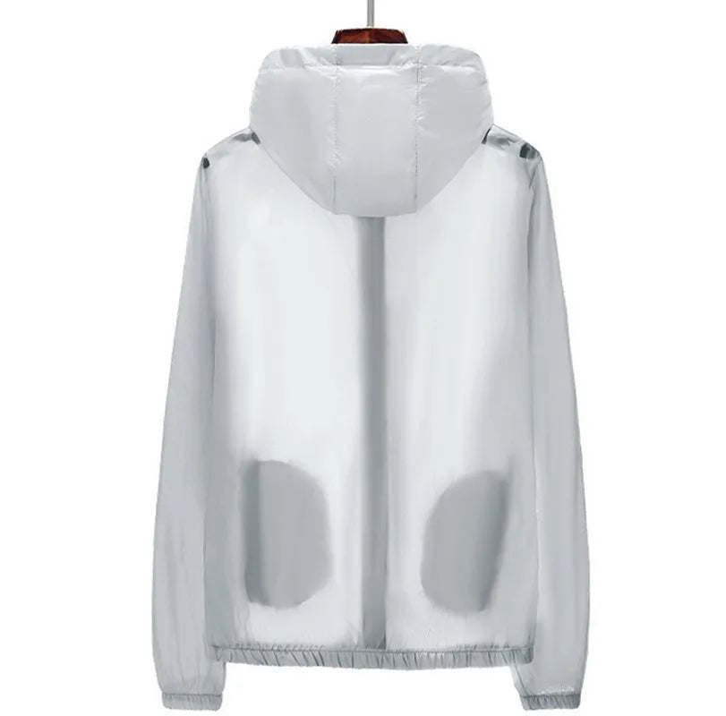 Summer UV Sun-Protection Large Sizes S-7XL Skin Thin Jackets Ultra Lightweight Couple Jackets Outdoor Riding Camping Jackets