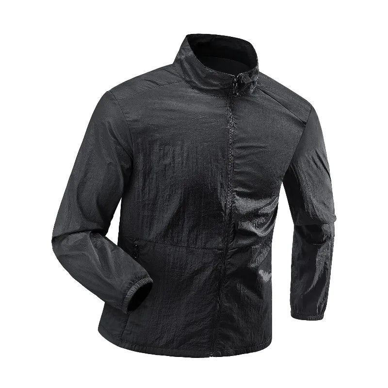 Summer Outdoor Fashion Trend Versatile Sunscreen Skin Clothes for Men Outdoor Running Fitness Sports Leisure UV Resistant Jacket