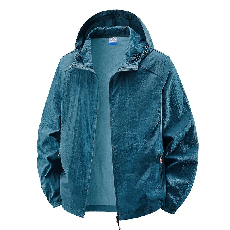 Fast Ship Summer Jackets Men Hooded Windbreaker Coats Camping Sunscreen Clothing Men Ultrathin Fishing Wearing Man Sportswear