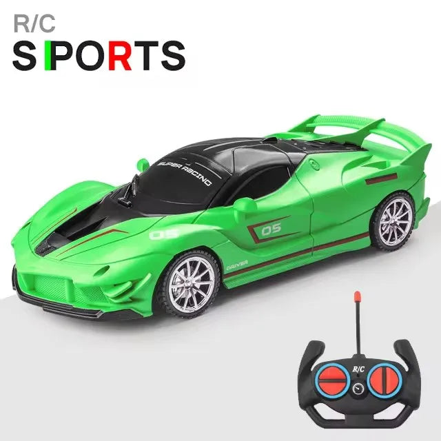 RC Car 2.4G 4CH Remote Control 1:18 With Led Light Sports Cars High Speed Radio Drift Vehicle Racing Boys Girls Toy For Children