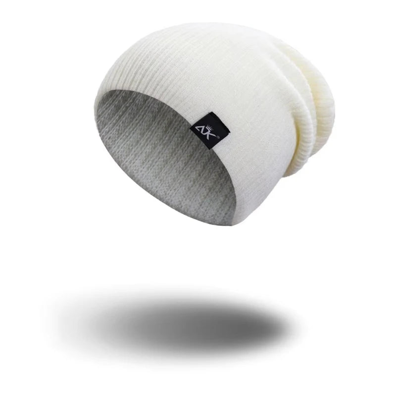 Knitted Hats Winter Unisex Warm Casual Slouchy Hats Outdoor Wool Caps Mens Beanie Letter Solid Color Fashion Street Hip Hop Hats