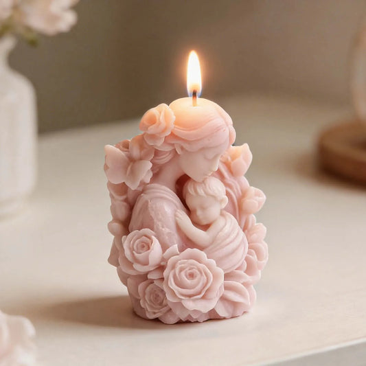 Resin Mold Non-Toxic Gypsum Ornament Mold Flower Mother Mold  For Home Decoration Candle Making Mother’S Day Gift