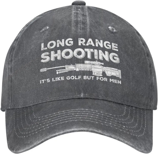Funny Hat Long Ranges Shooting It's Like Golf But for Men Hat Men Dad Hats Cool Caps