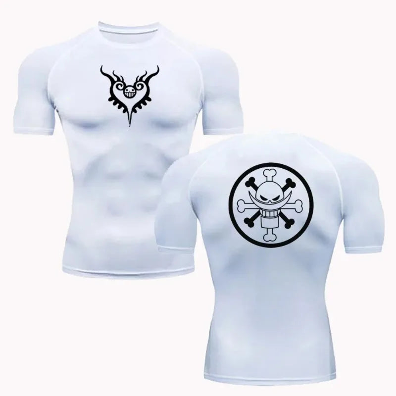 Summer Men Sun-protective Clothing T-shirt Fitness Quick-drying Running Fitness Sports Tight Rashgard High Elasticity Tight Fit