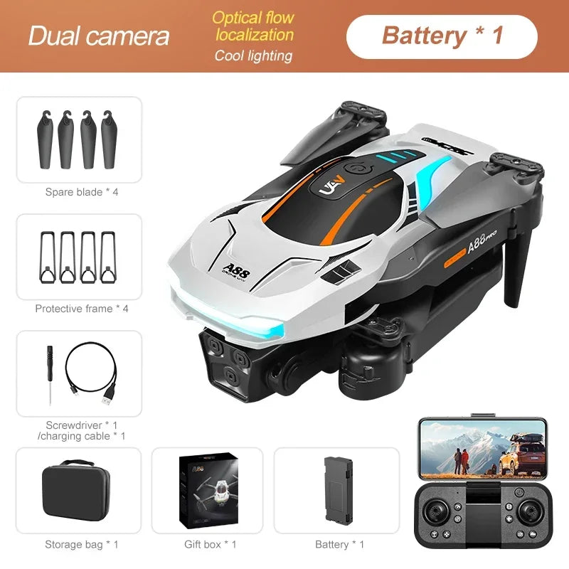 Drone Professional 4K Three Camera Folding Obstacle Avoidance Optical Flow Positioning Upgraded  New Toys for Boys