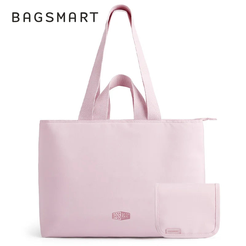 BAGSMART Large Capacity Tote Bag Multiple Pockets Mummy Bag Versatile Messenger Shoulder Bag Women Commuting Handbag