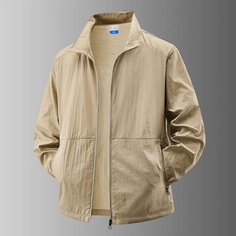 Summer Men's Fashion Trend Versatile Sunscreen Skin Jacket Outdoor Cycling Sports UV Resistant Lightweight Breathable Jacket