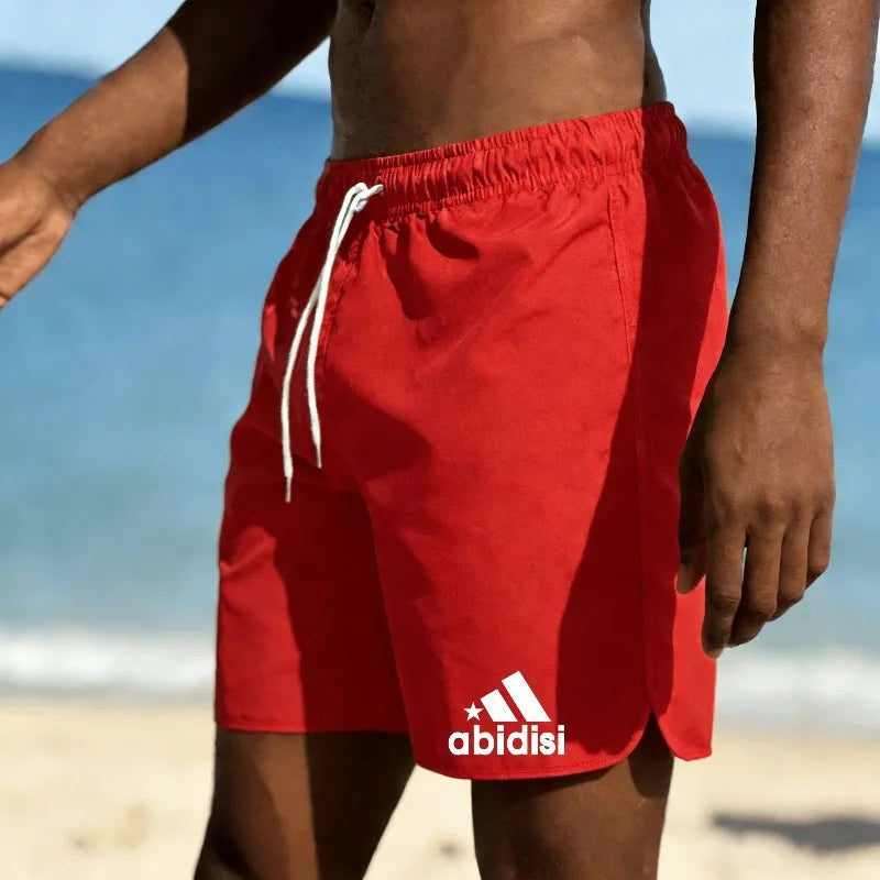 Men's summer beach swimming shorts are fashionable, breathable, fast drying, and comfortable shorts