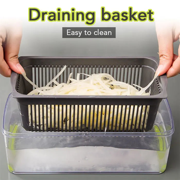 Multifunctional Vegetable Chopper & Grater – 7-Blade Kitchen Slicer Set