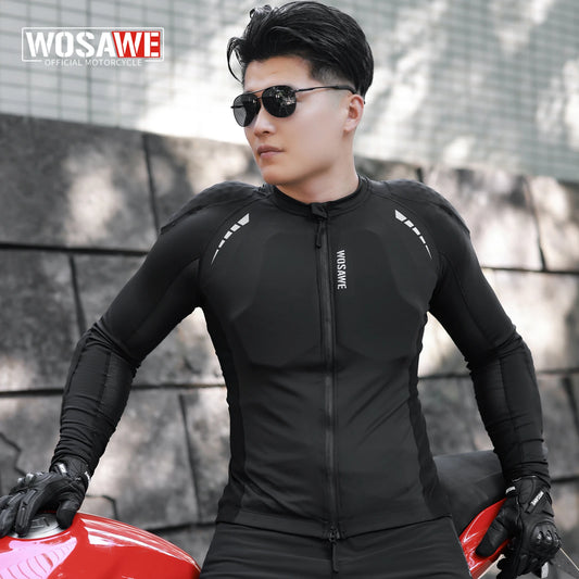 WOSAWE Men's Motorcycle Jacket Lightweight Motocross Motorbike Jacket Clothing Summer Autumn Biker Riding Apparel