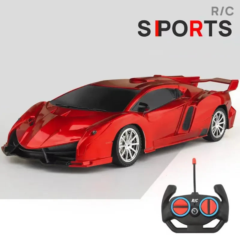 RC Car 2.4G 4CH Remote Control 1:18 With Led Light Sports Cars High Speed Radio Drift Vehicle Racing Boys Girls Toy For Children