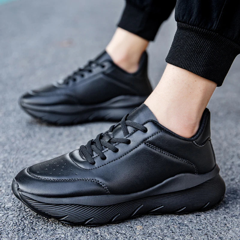 Mens Running Shoes 2025 New Leather Lightweight Comfort Anti Slip Outdoor Jogging Fitness Training Leisure Sports Shoes for Men