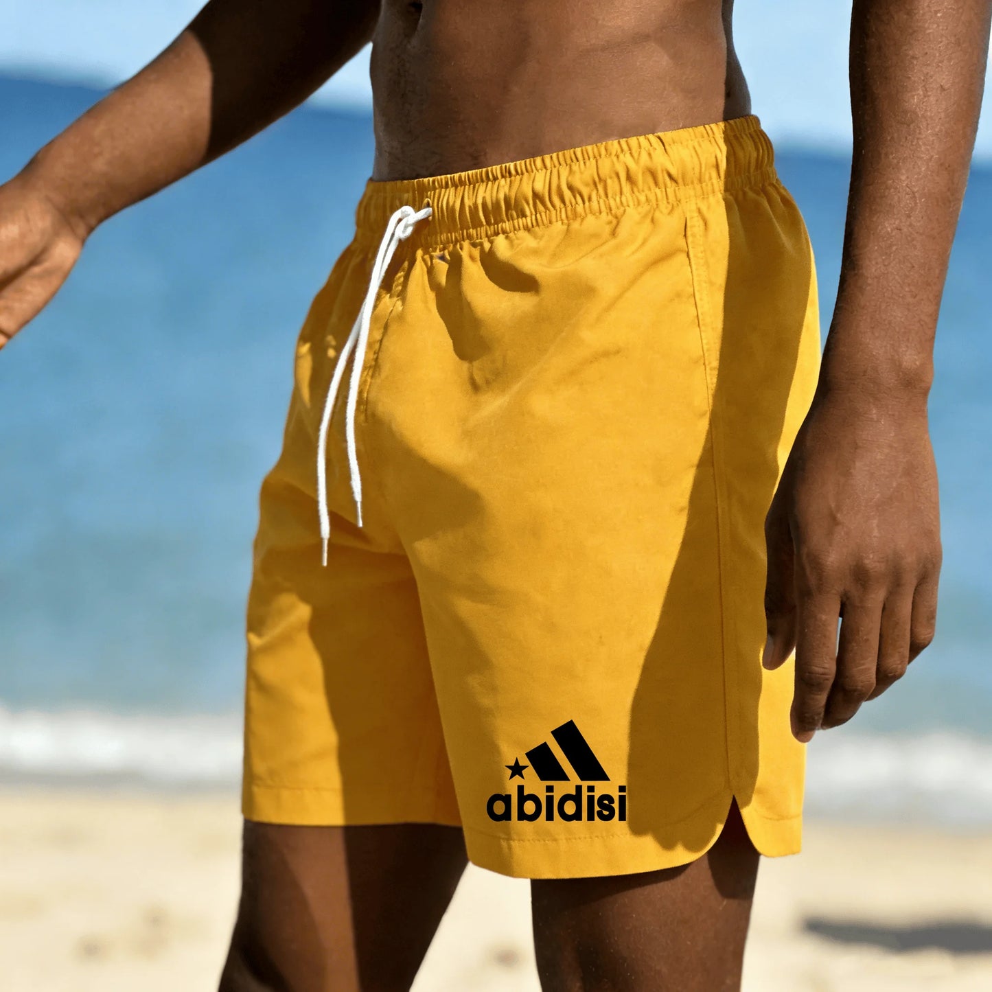 Men's summer beach swimming shorts are fashionable, breathable, fast drying, and comfortable shorts