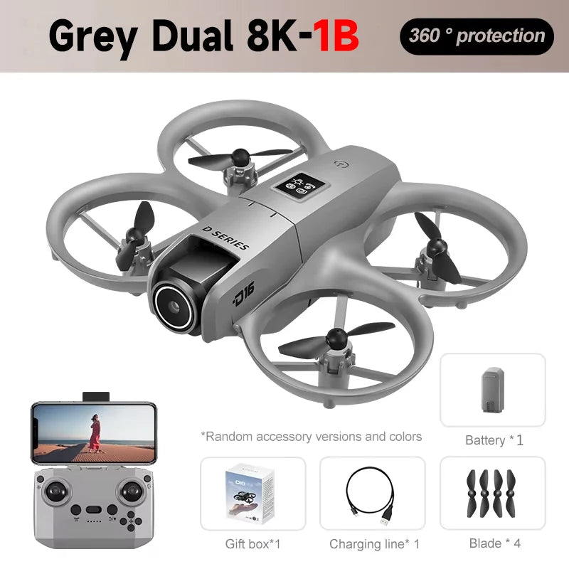 Lenovo D16 Drone 8K Aerial GPS Avoidance Bushless Motor Drone Electric Adjustment HD Profesional Dual-camera Optical Flow