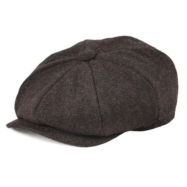 Men's Herringbone Beret,warm and Easy To Match, Felt Hat Fashionable Casual Newsboy Hat,suitable for Daily Work and Travel
