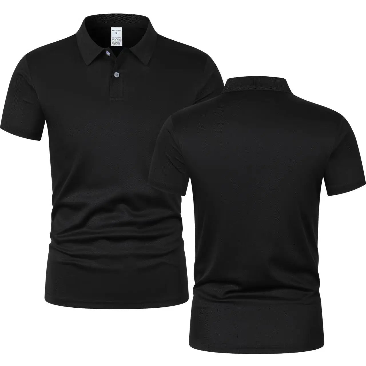Summer Men's Short Sleeve T-Shirt Button Classic Fit Casual Polo Shirts Pullover Shirts Outdoor Solid Color Lightweight Tops