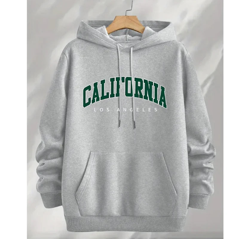 Men's Printed Casual Hoodie — Street Fashion Pullover Sweatshirt