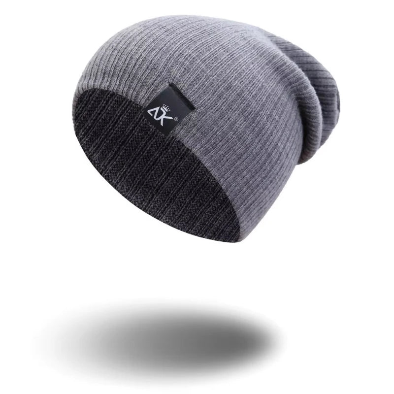 Knitted Hats Winter Unisex Warm Casual Slouchy Hats Outdoor Wool Caps Mens Beanie Letter Solid Color Fashion Street Hip Hop Hats