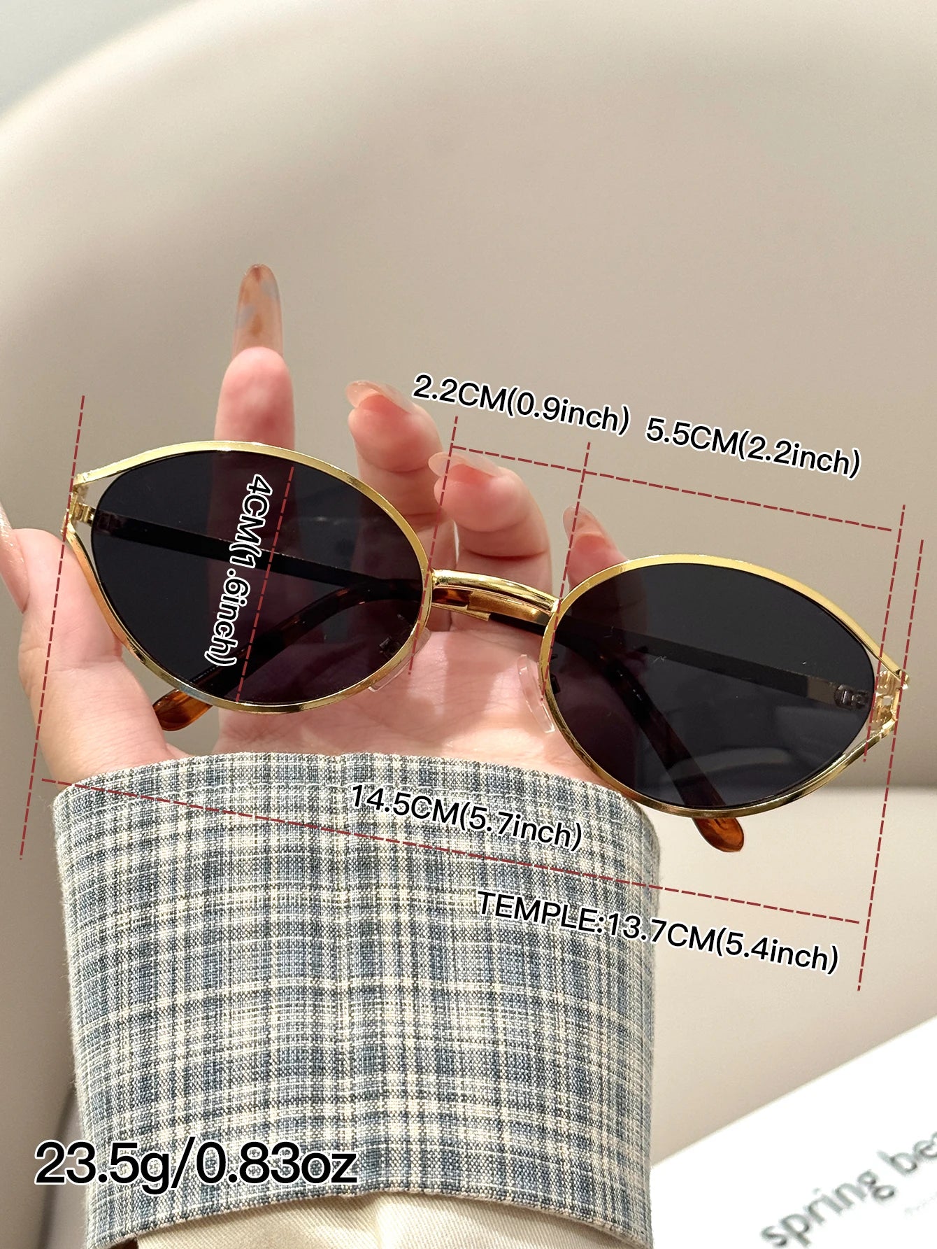 1Pc Elegant Oval Frame Women's Fashion Sunglasses with Hollow Leg Design, Retro Fashion Style for Daily Wear and Street Photogra