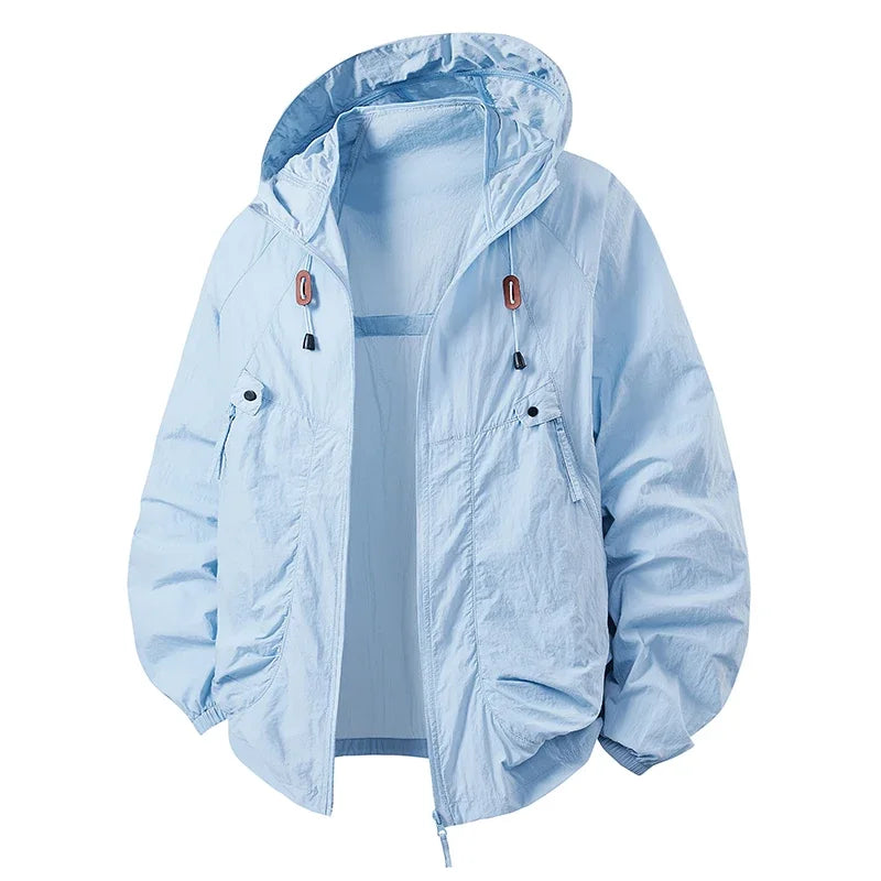 2026 Summer Mens Lightweight Hiking Jacket Outdoor Men Suncreen Breathable Hooded Coats Men Quick Dry Sports Fishing Jackets