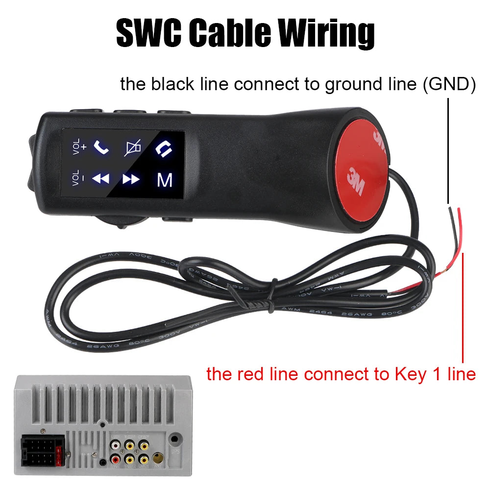 Remote Controller Car Steering Wheel Buttons 8 Keys 12V Wireless Control For Music Phone DVD Navigation Universal