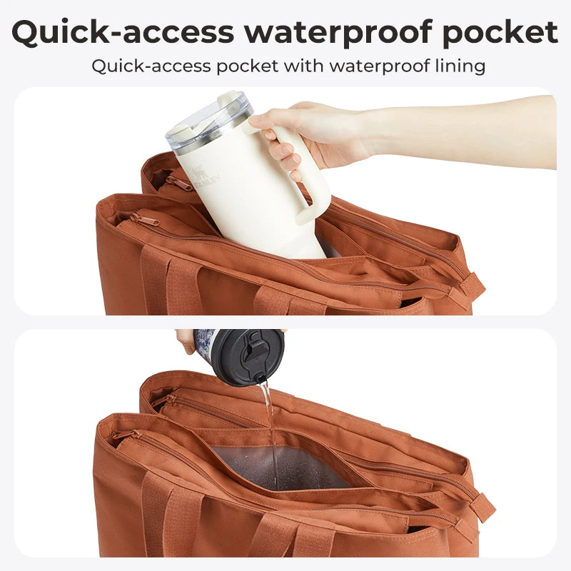 BAGSMART Large Capacity Tote Bag Multiple Pockets Mummy Bag Versatile Messenger Shoulder Bag Women Commuting Handbag